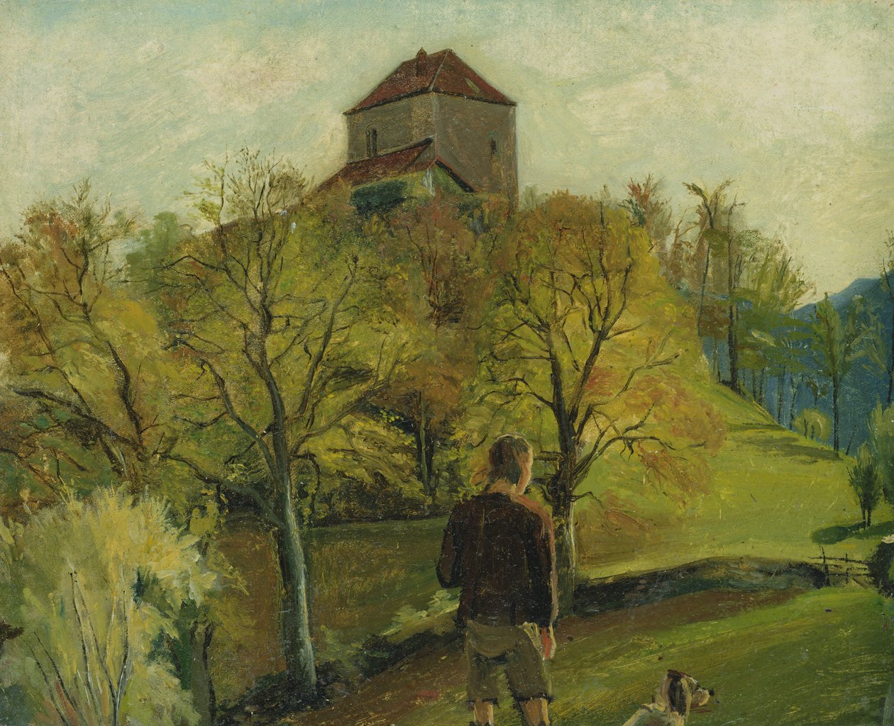 Zenoburg w Tyrolu, ok. godz. 1831 (olej na papierze naklejony na karton) autorstwa Rudolph Friedrich Wasmann