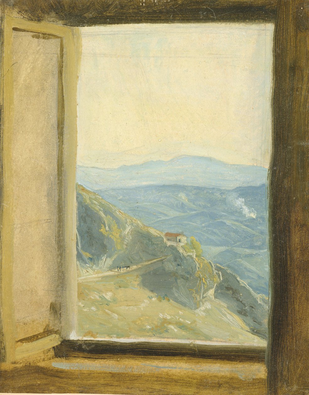 Widok Kampanii, ok. 1833 (olej na papierze na kartonie) autorstwa Rudolph Friedrich Wasmann