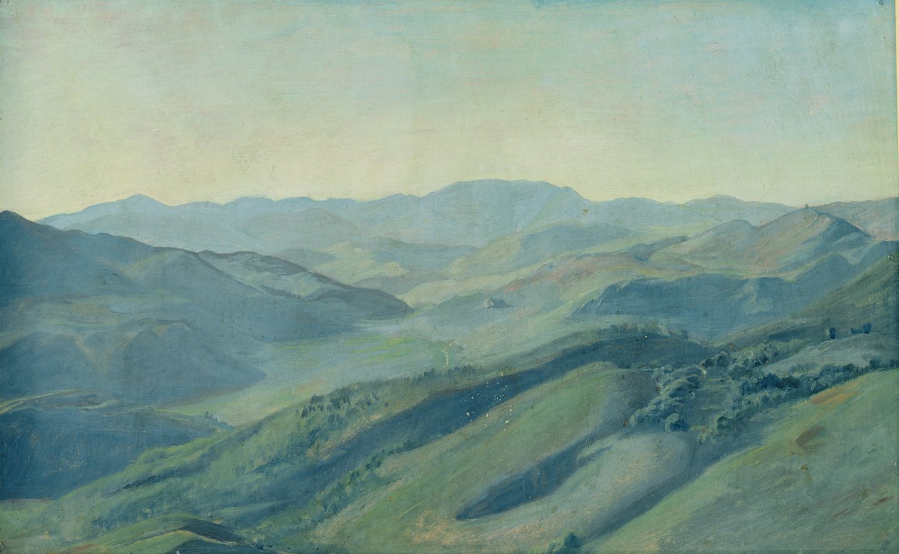 Widok wsi w Tyrolu, ok. 1842 r. (olej na papierze naklejony na karton) autorstwa Rudolph Friedrich Wasmann
