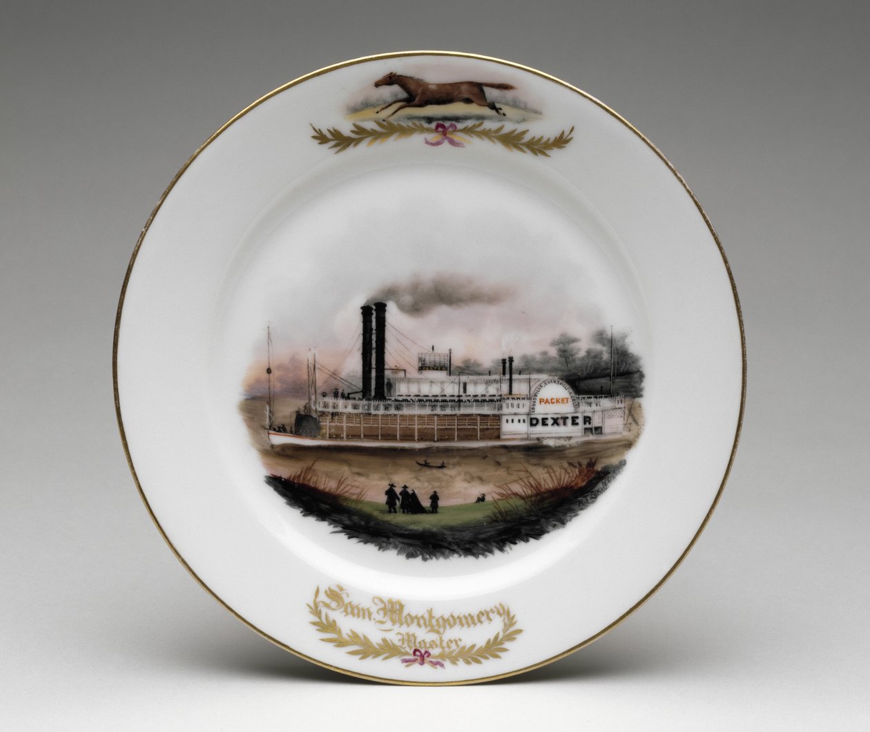 Talerz, 1868 (porcelana) autorstwa Rudolph T. Lux