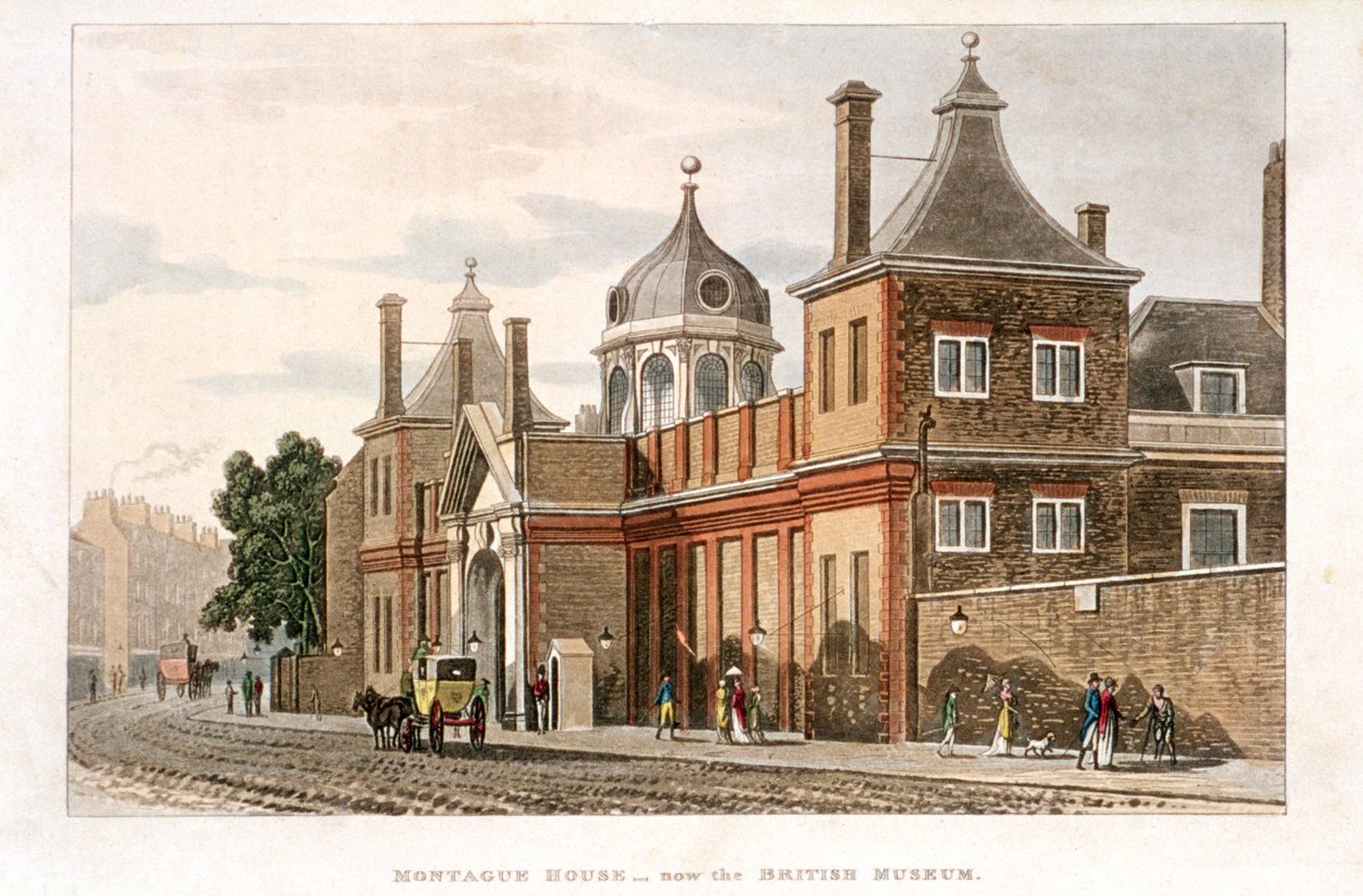 Muzeum Brytyjskie, Holborn, Londyn, ok. 1810 r. autorstwa Rudolph Ackermann