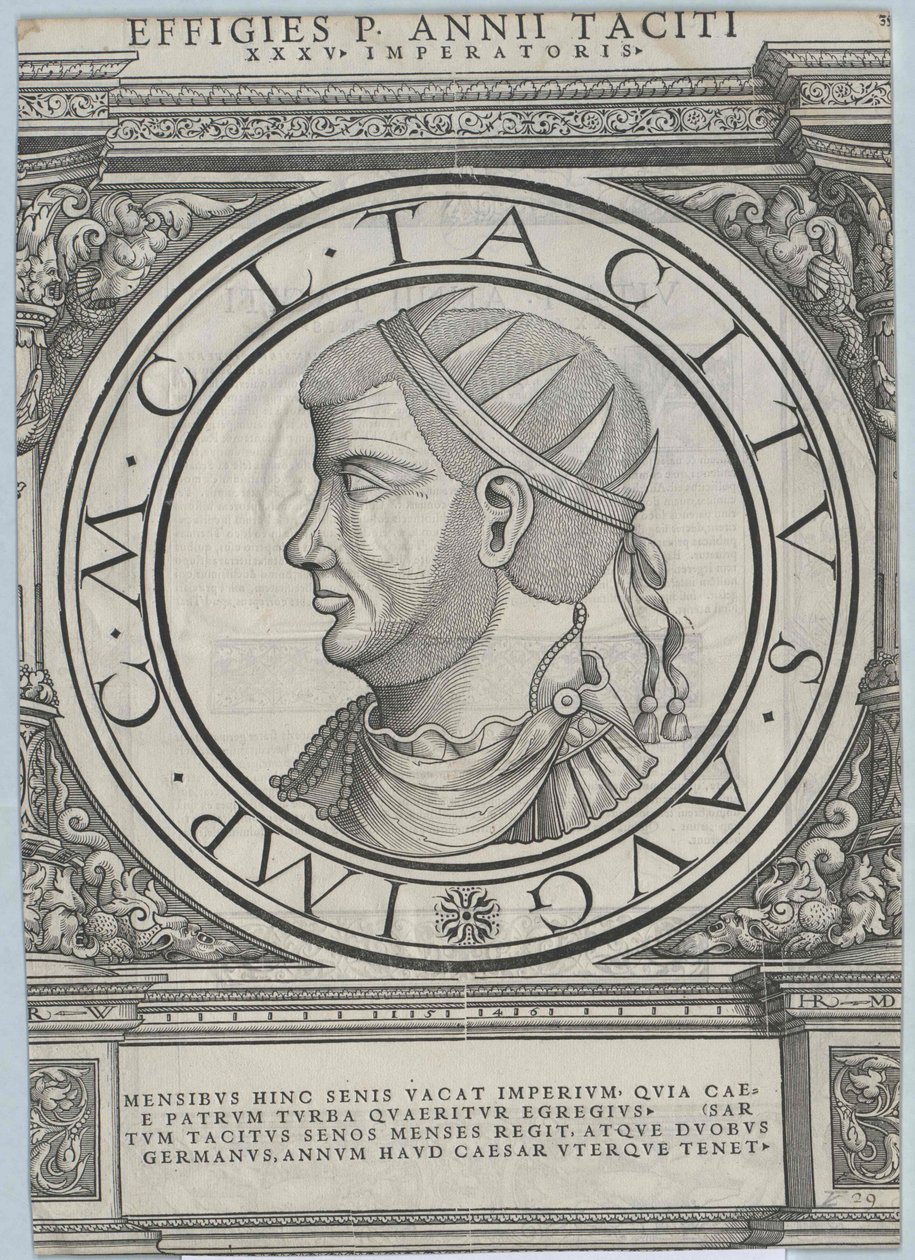 Cesarz rzymski Tacyt (w druku) autorstwa Rudolph Wyssenbach