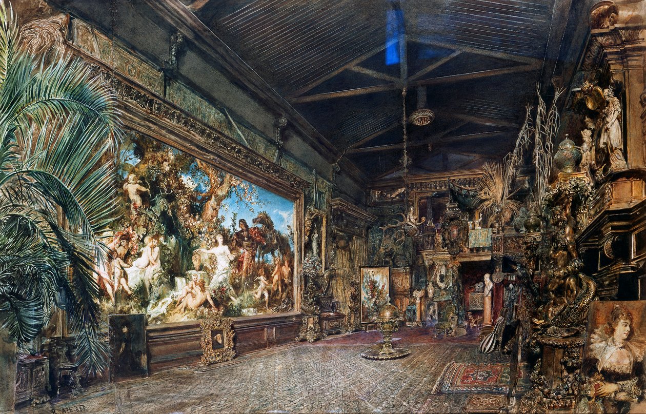 Studio Hansa Makarta przed aukcją autorstwa Rudolf von Alt