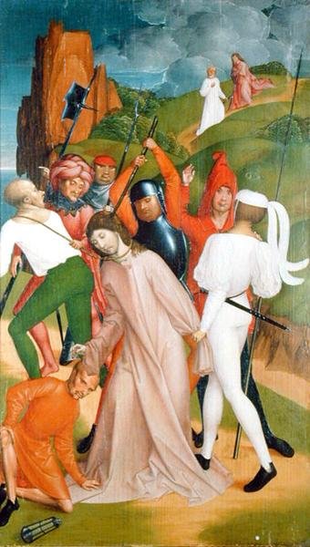 Aresztowanie Chrystusa, z cyklu Pasja (tempera na panelu) autorstwa Rueland the Younger Frueauf