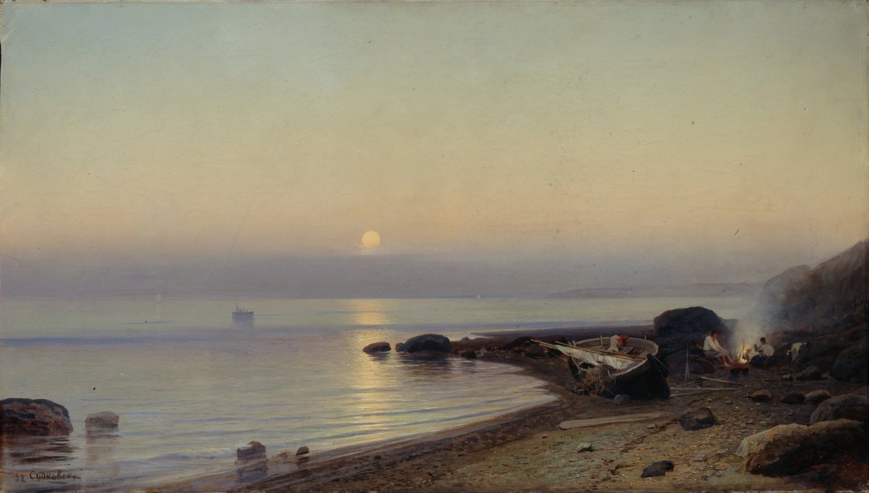 Nad brzegiem morza, 1882 autorstwa Rufim Gavrilovich Sudkovsky