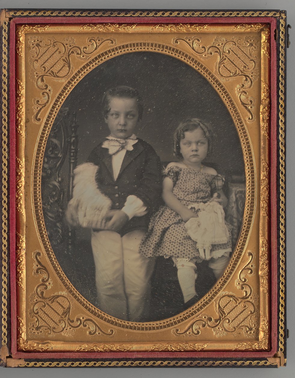 Portret chłopca i dziewczynki bez tytułu, 1855. autorstwa Rufus Anson