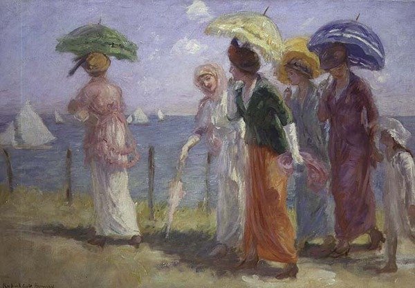 Promenada na plaży autorstwa Rupert Charles Wolston Bunny