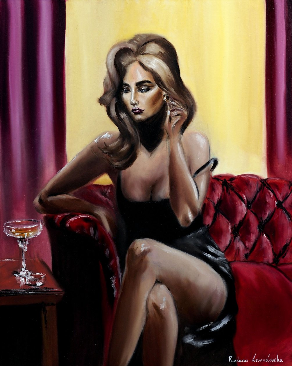 Gilded Grace, 2023 (olej na płótnie) autorstwa Ruslana Levandovska