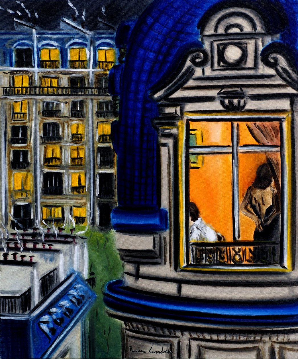 Paryskie noce, 2025 (olej na płótnie) autorstwa Ruslana Levandovska