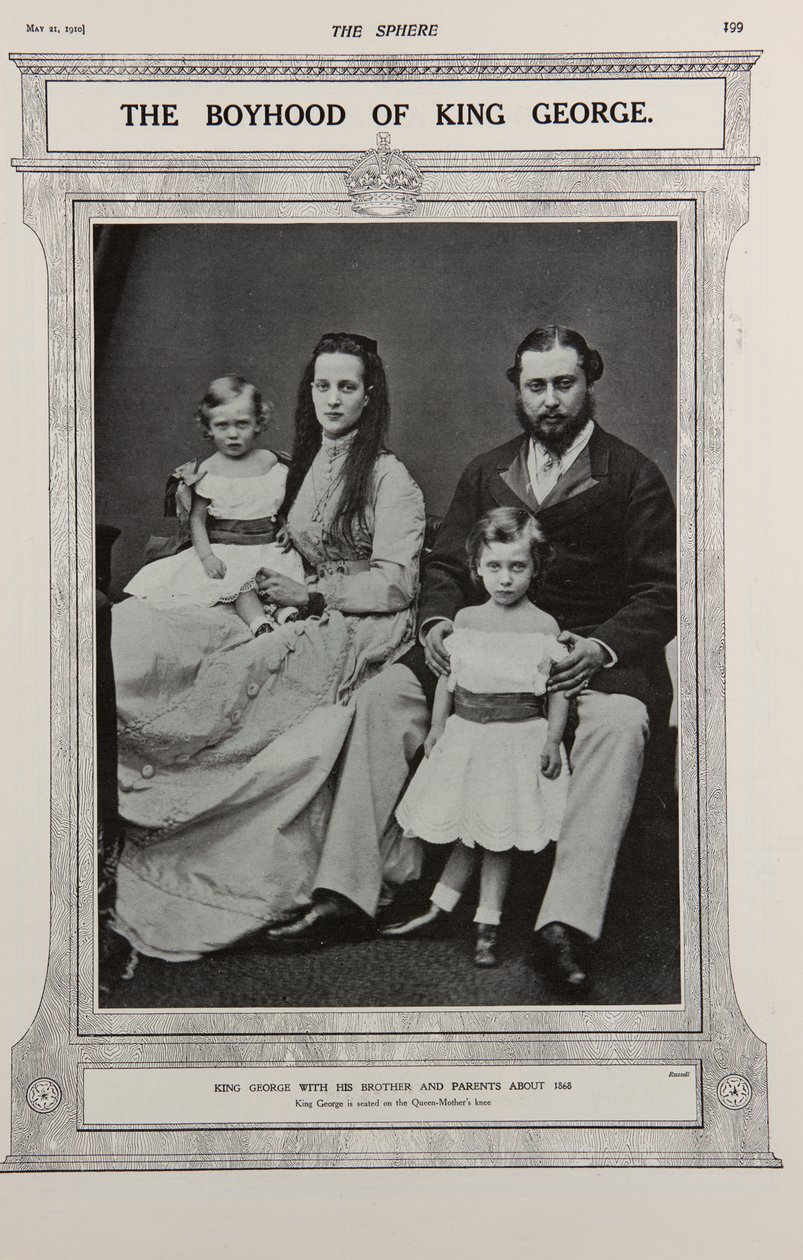 Książę i księżna Walii z dwójką swoich dzieci (1867) autorstwa Russell & Sons Photography