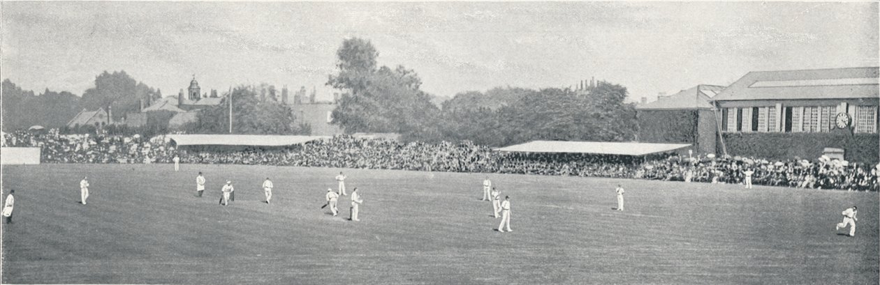 Uniwersytecki mecz krykieta w Lords, c1896 autorstwa Russell and Sons
