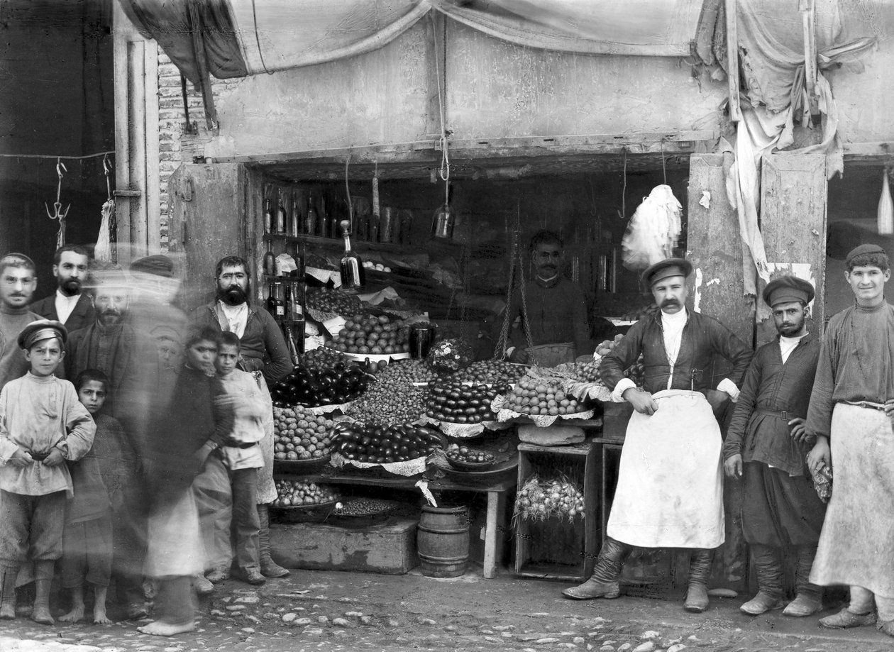 Stragan w Petersburgu, ok. 1900 autorstwa Russian Photographer