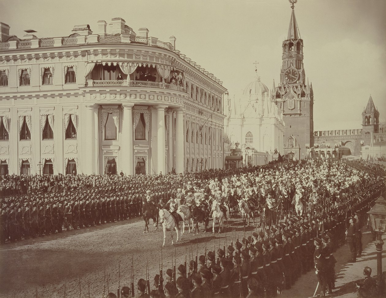 Ślub cara Mikołaja (1868-1918) z Aleksandrą (1872-1918) Moskwa autorstwa Russian Photographer