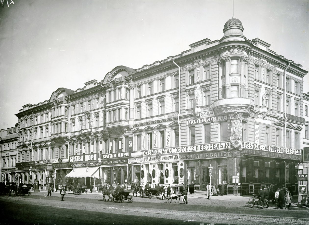 Newski Prospekt 54, róg ulicy Malaya Sadovaya, Petersburg, początek XX wieku autorstwa Russian Photographer