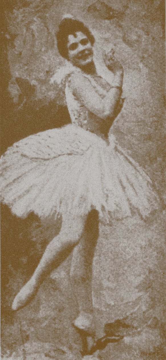Pierina Legnani jako Odetta, w Marius Petipa i Lwa Iwanowie odrodzenie Jeziora łabędziego, Petersburg, 1895 autorstwa Russian Photographer