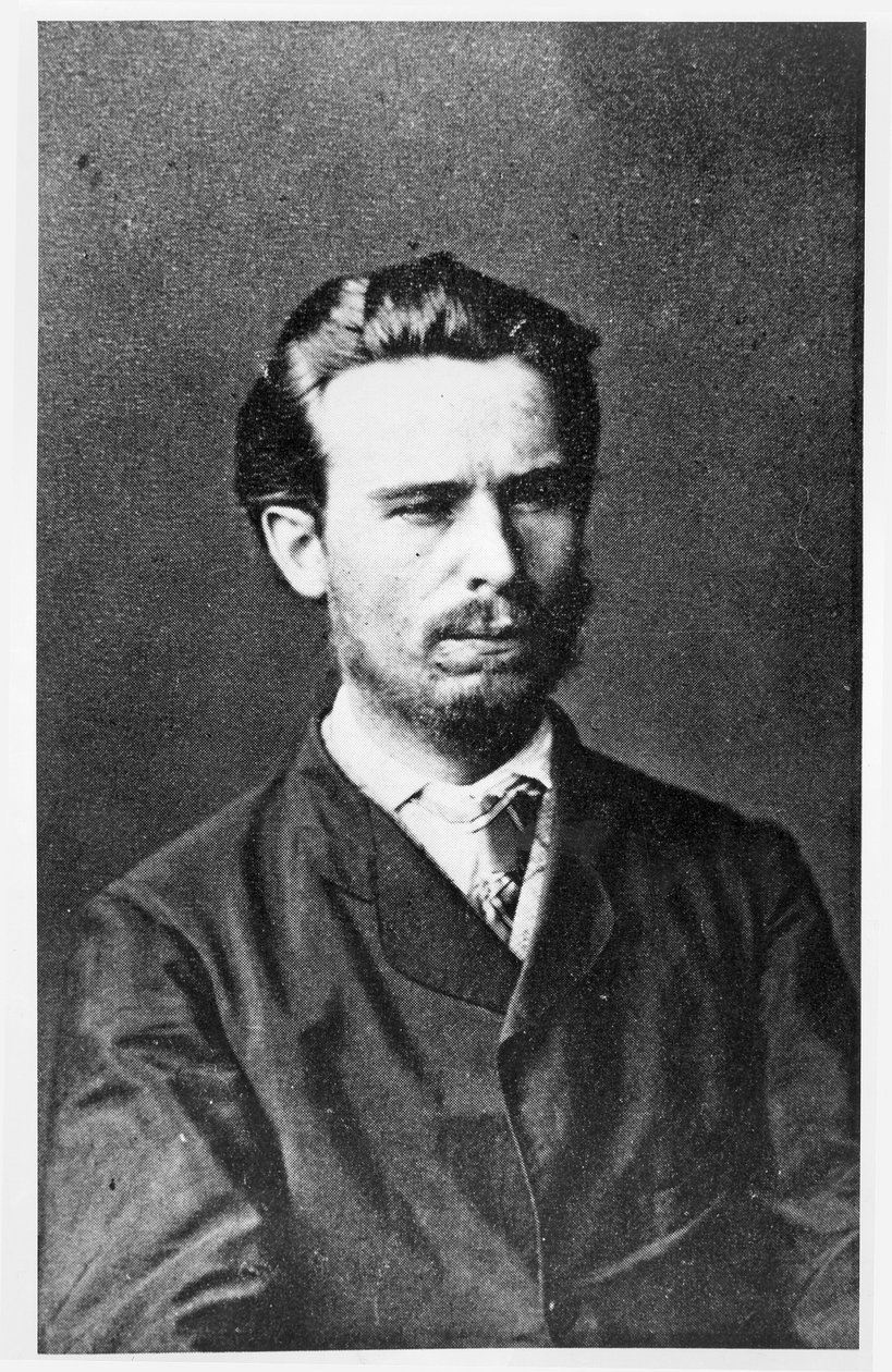Portret Siergieja Nieczajewa (1847-82) autorstwa Russian Photographer