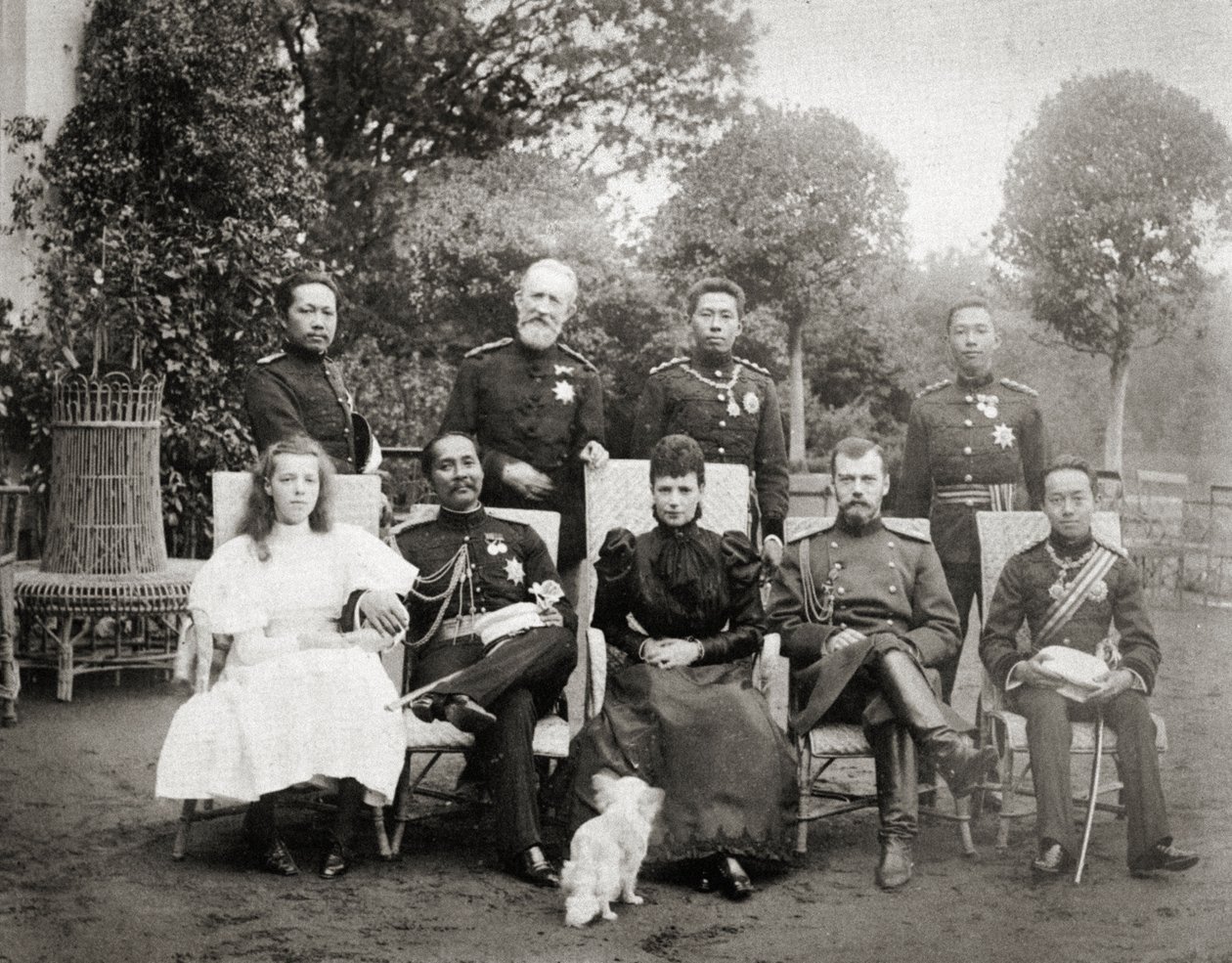 Rodziny królewskie Rosji i Syjamu, 1896 autorstwa Russian Photographer