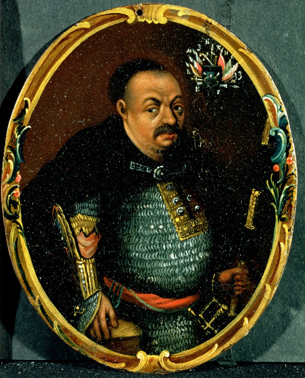 Portret Bohdana Chmielnickiego (ok. 1595-1657) autorstwa Russian School