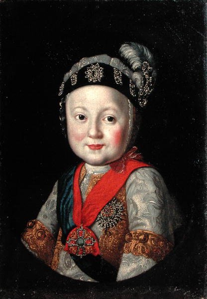 Portret wielkiego księcia Pawła Pietrowicza jako dziecko, 2. poł. XVIII w. autorstwa Russian School