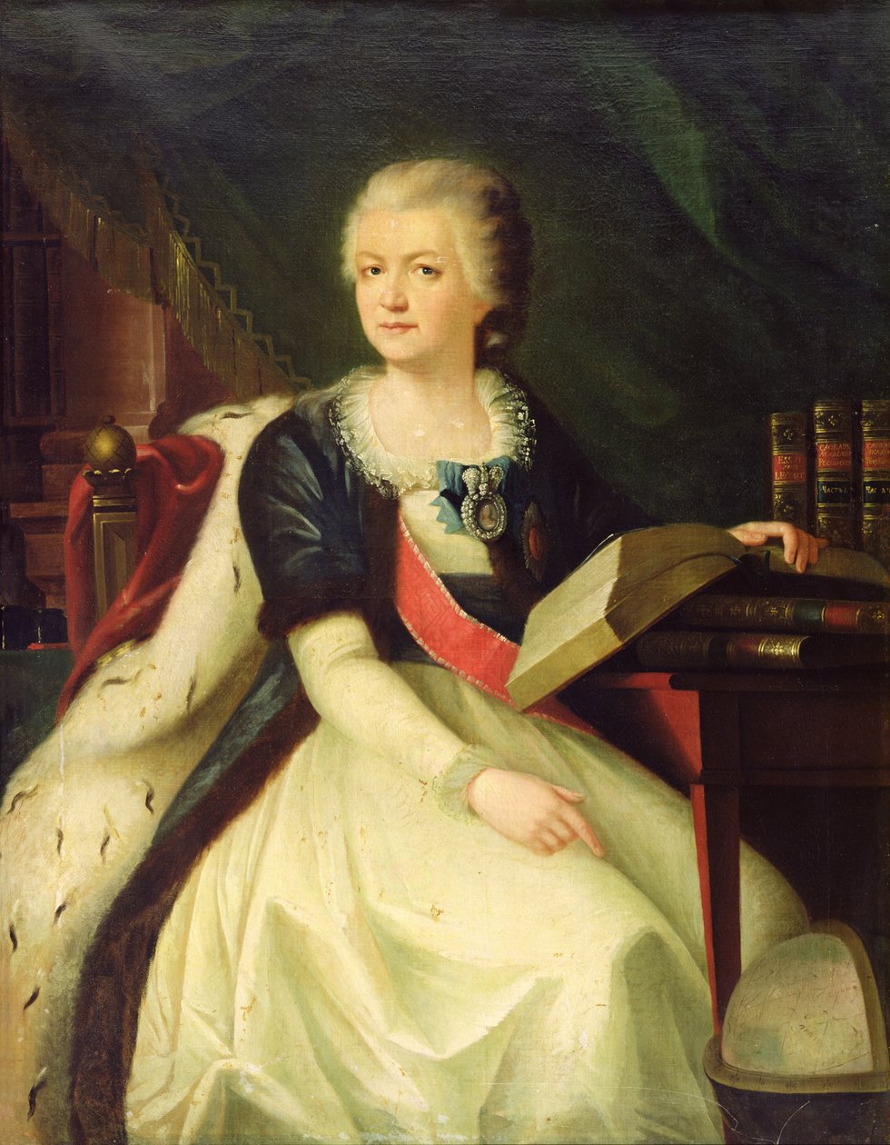 Portret księżniczki Jekateryny R. Vorontsova-Dashkova autorstwa Russian School