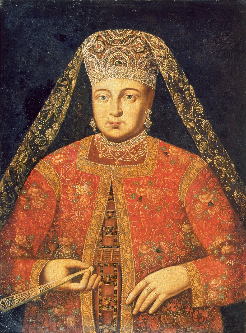 Portret carycy Marfy Matwiejewny (1664-1715) autorstwa Russian School