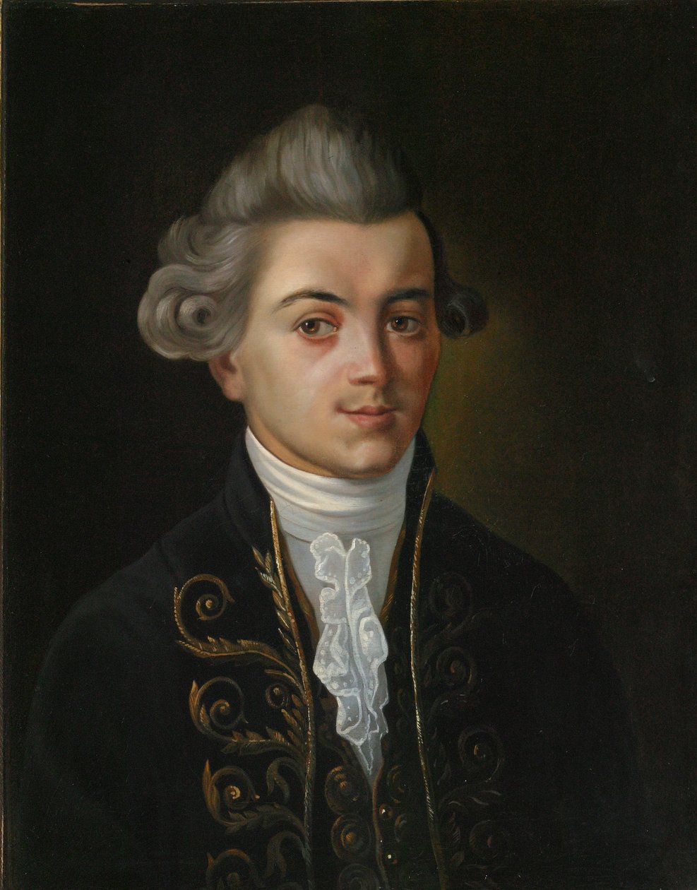 Portret bajkarza Iwana Khemnitsera, 1745-1784, malarstwo rosyjskie XIX wieku. autorstwa Russian Master.