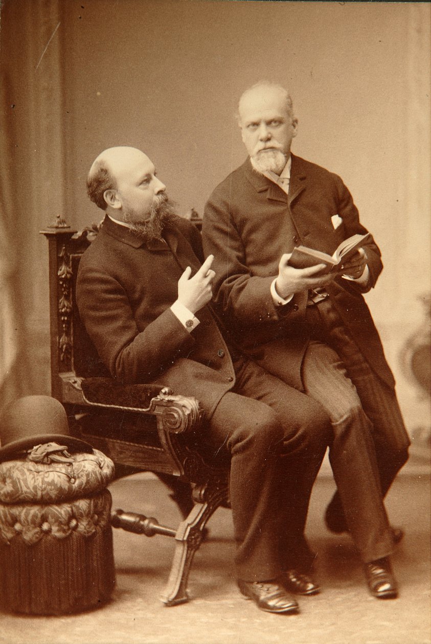 Artysta Pavel Vassilievich Shukovsky (1846-1912) Historyk Aleksander Oniegin (Otto) w Weimarze. Zdjęcie albuminy autorstwa Russian Photographer