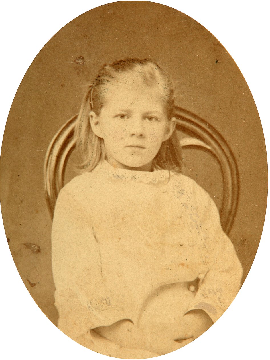 Portret Ljubow F. Dostojewski (1869-1926), córka autora Fiodora Michajłowicza Dostojewskiego (Fiodor, Fiodor Dostojewski, Dostojewski, Dostojewski) (1821-1881). Zdjęcie albuminy autorstwa Russian Photographer