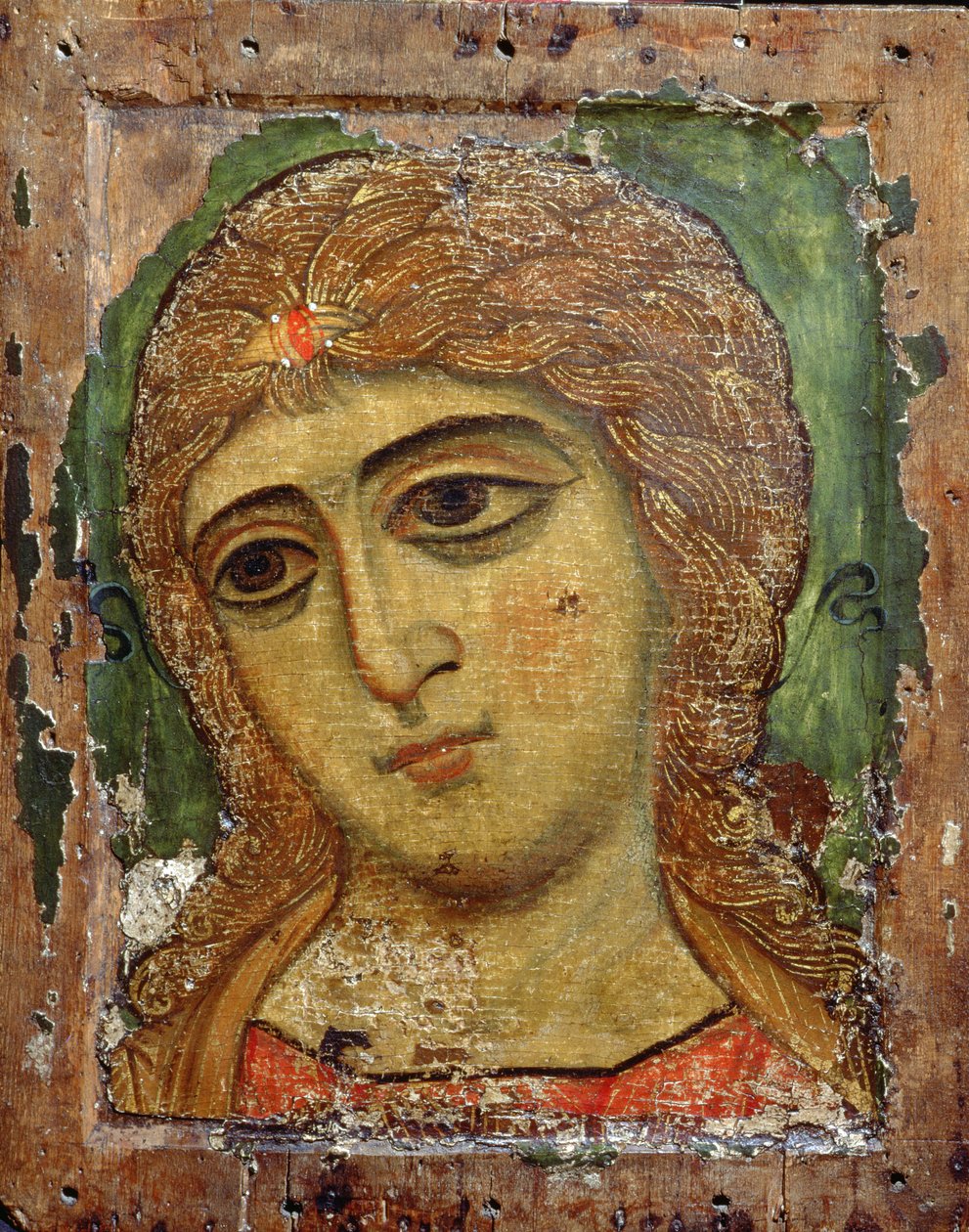 Archanioł Gabriel (Anioł ze złotymi włosami) Ikona rosyjska, XII w. (tempera jajeczna na panelu) autorstwa Russian School