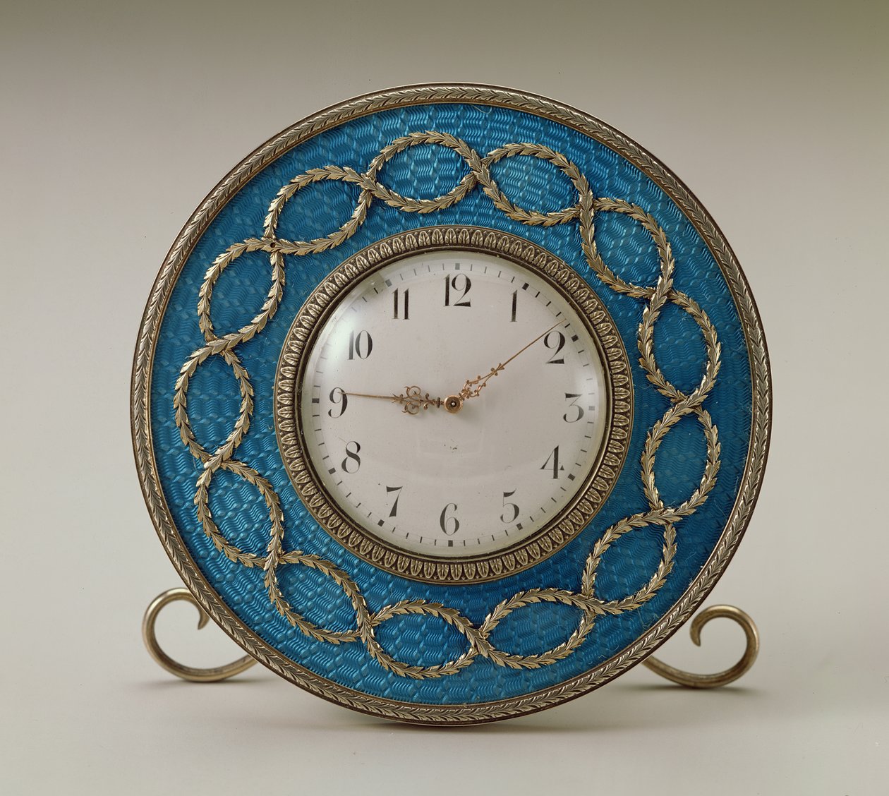 Zegarek Faberge, ok. 1890 (srebro pozłacany i emaliowany) autorstwa Russian School