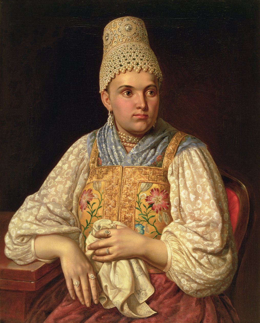 Portret Anny Pietrownej Filatowej, ok. 1840 (para 74387) autorstwa Russian School