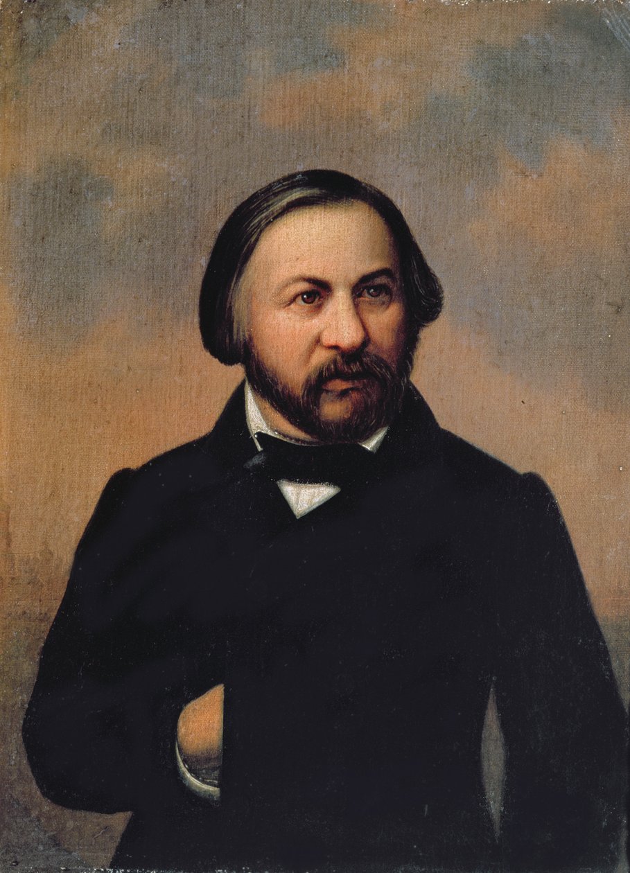 Portret Michaiła Iwanowicza Glinki (1804-57), 1850p autorstwa Russian School