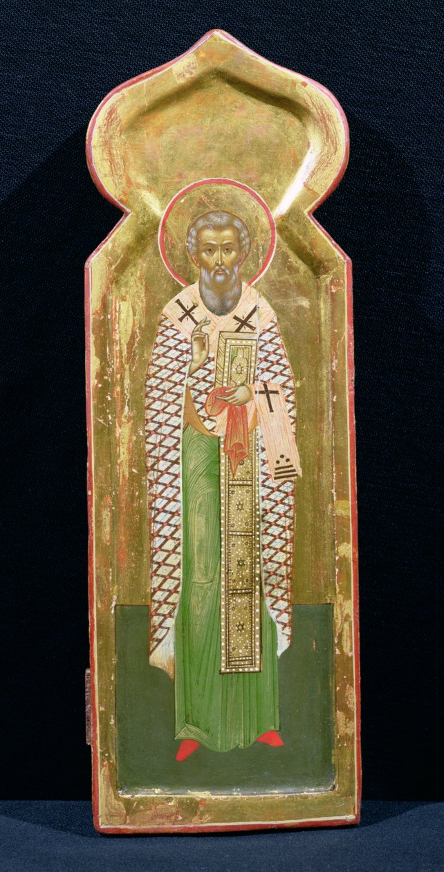 Św. Grzegorz z Palamas, ikona (tempera na panelu) autorstwa Russian School
