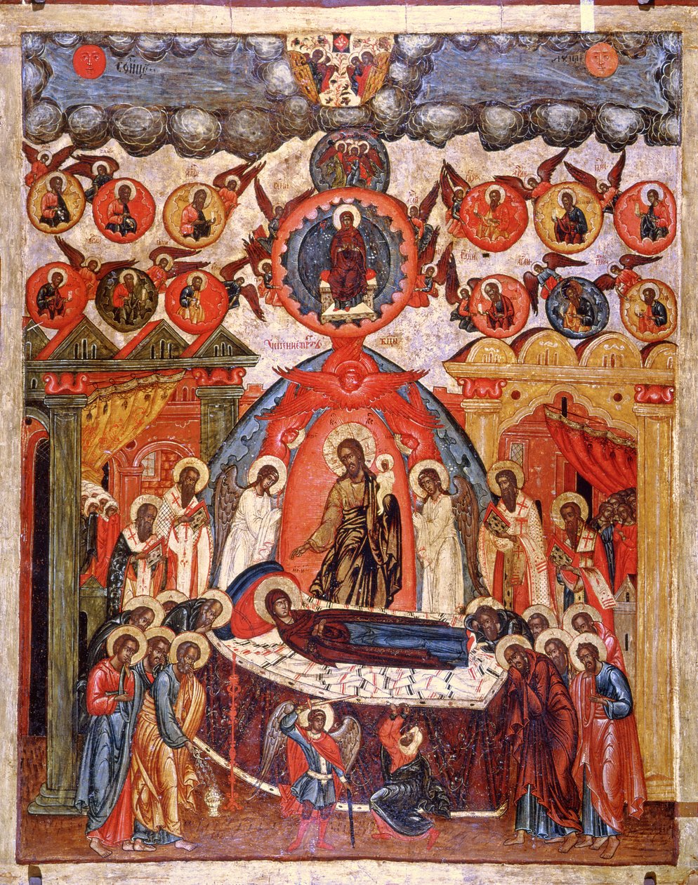 Zaśnięcie, XVIII w. (tempera na desce) autorstwa Russian School