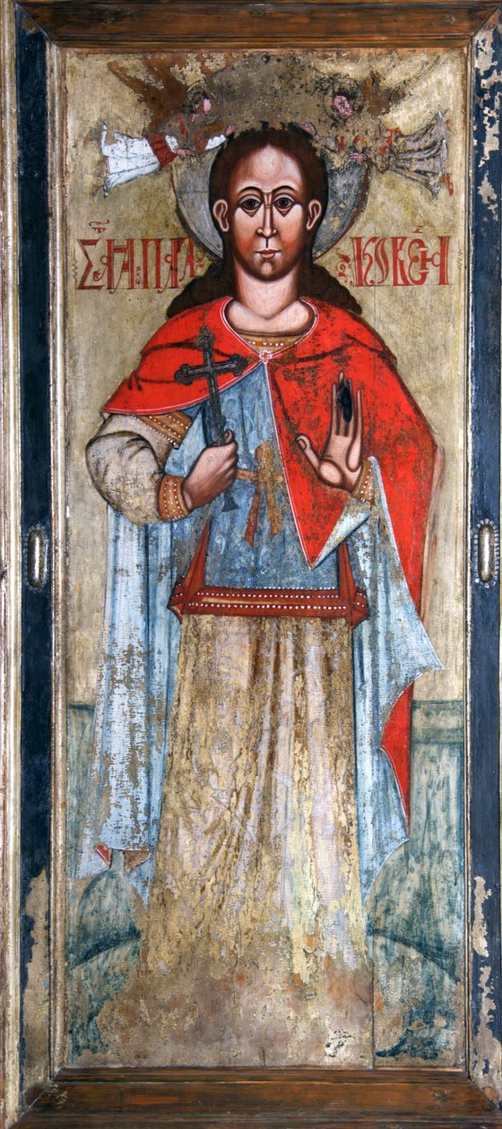 Św. Paraskewa Piatnica, arli 17t centura. autorstwa Russian icon.