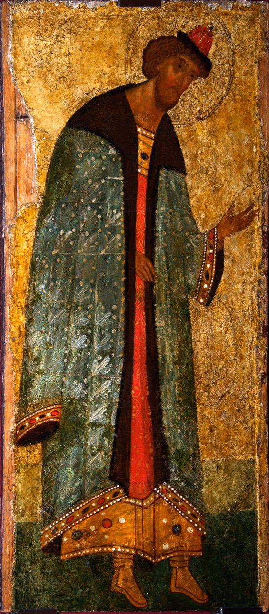 Święty książę Borys, XV wiek. autorstwa Russian icon.