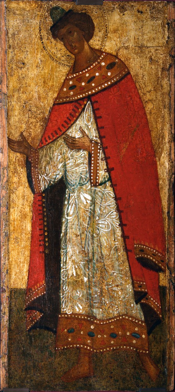 Święty książę Gleb, XV wiek. autorstwa Russian icon.