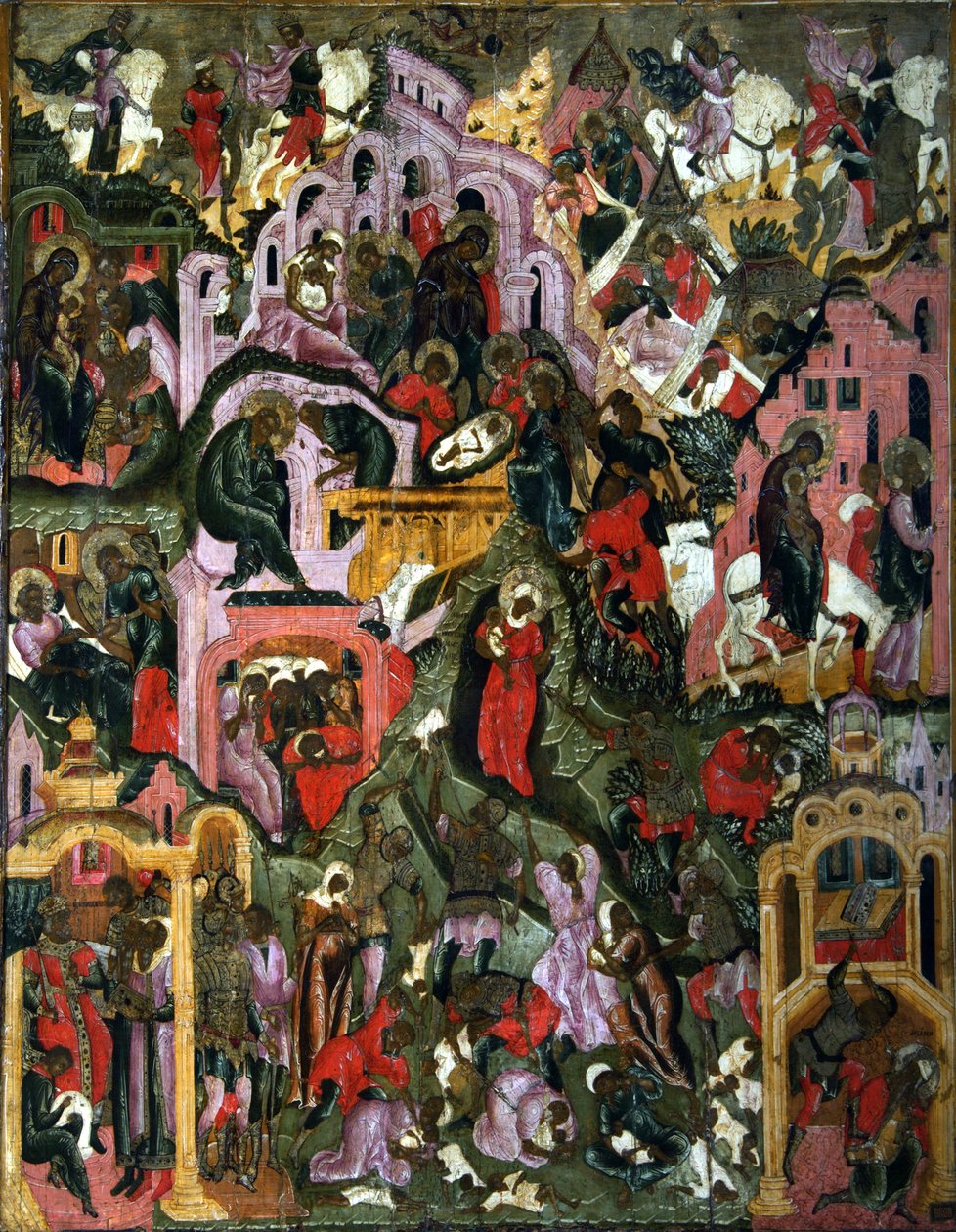 Narodzenia Pańskiego Noc Święta, druga połowa XVII wieku. autorstwa Russian icon.