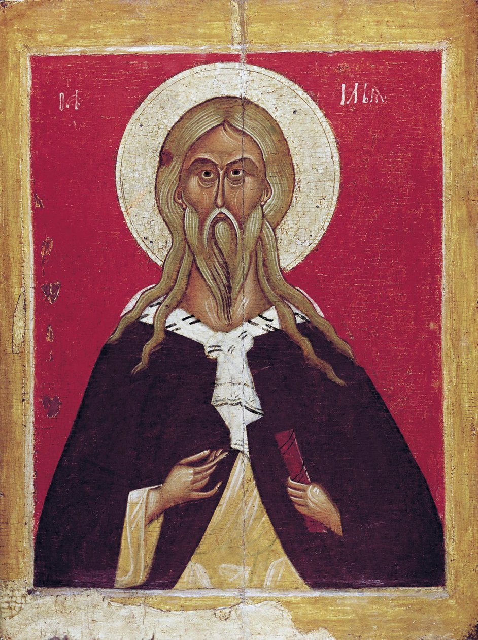 Prorok Eliasz, koniec XIV - początek XV wieku. autorstwa Russian icon.