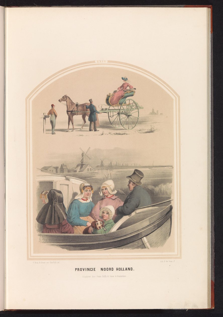 Tradycyjny strój Holandii Północnej, 1857 Prowincja Holandia Północna. / XXIV (tytuł na obiekcie) autorstwa Ruurt de Vries