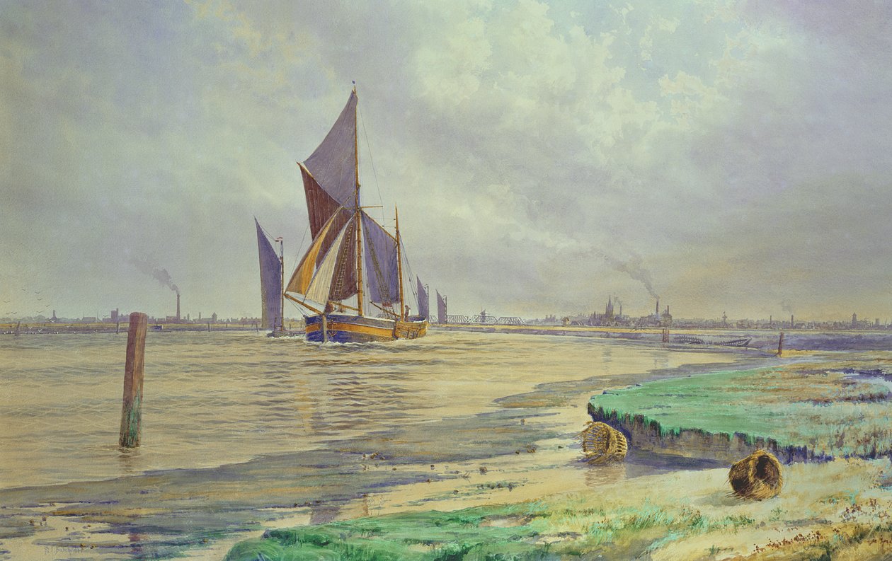 With Wind and Tide, Braydon Water (wc) autorstwa S.J. Batchelder
