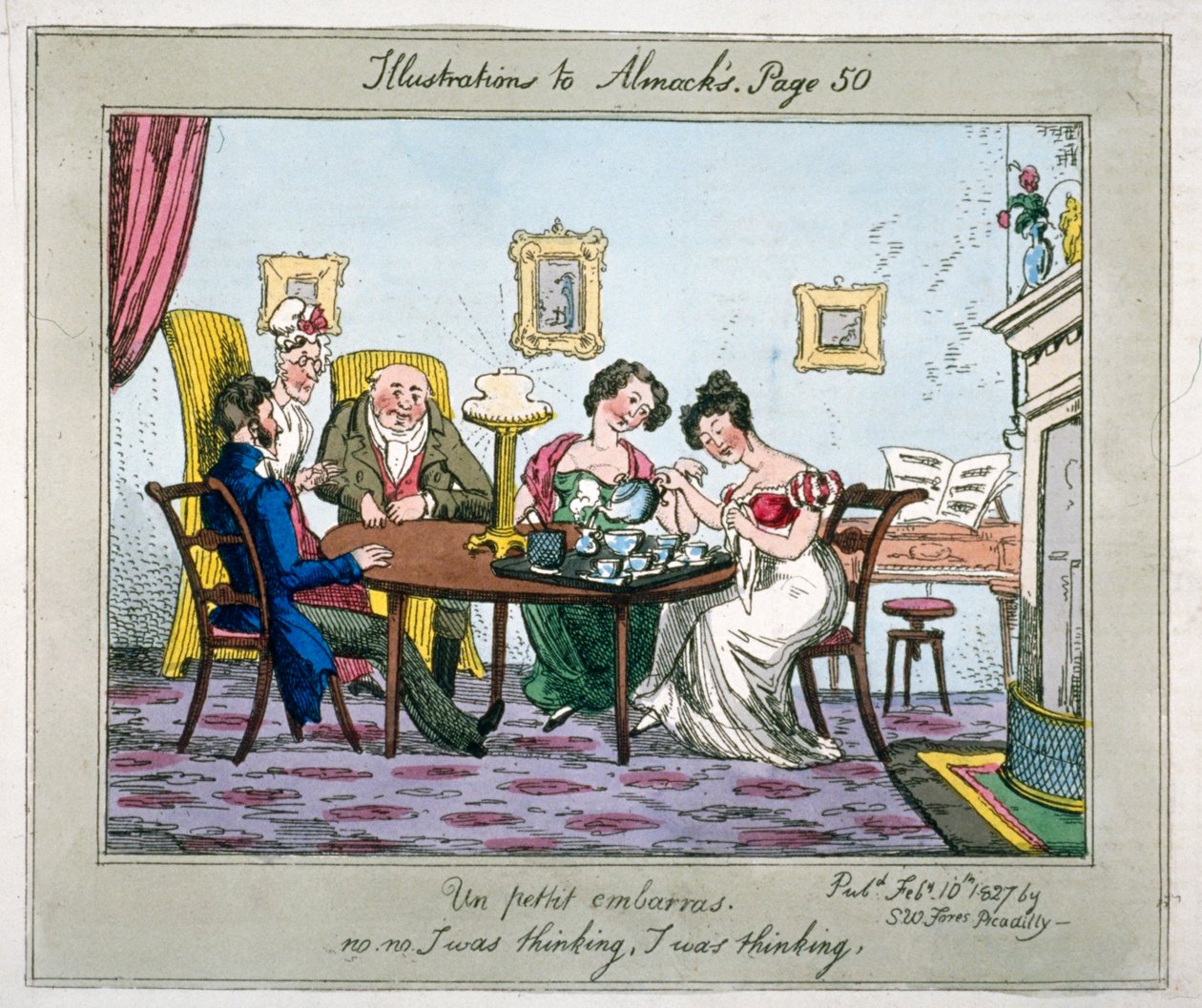 – Un petit embarras, nie, nie. Myślałem, myślałem”, 1827 autorstwa SW Fores