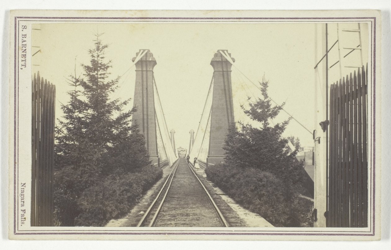 Kolejowy most wiszący, wodospad Niagara autorstwa S. Barnett