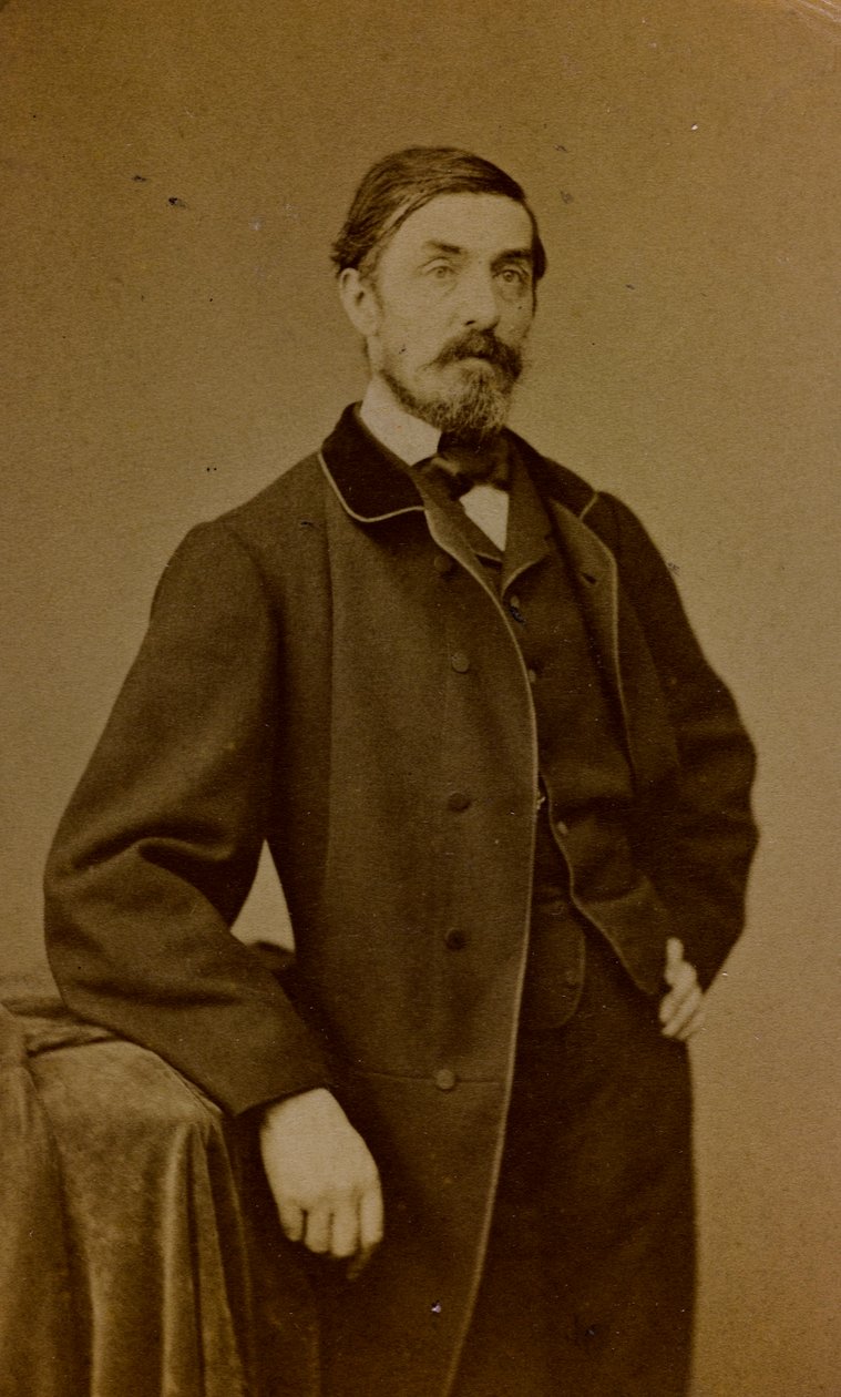 Portret Auguste Paul Charles Anastasi, francuski malarz; wizytówka (zdjęcie czarno-białe) autorstwa S. Berthaud