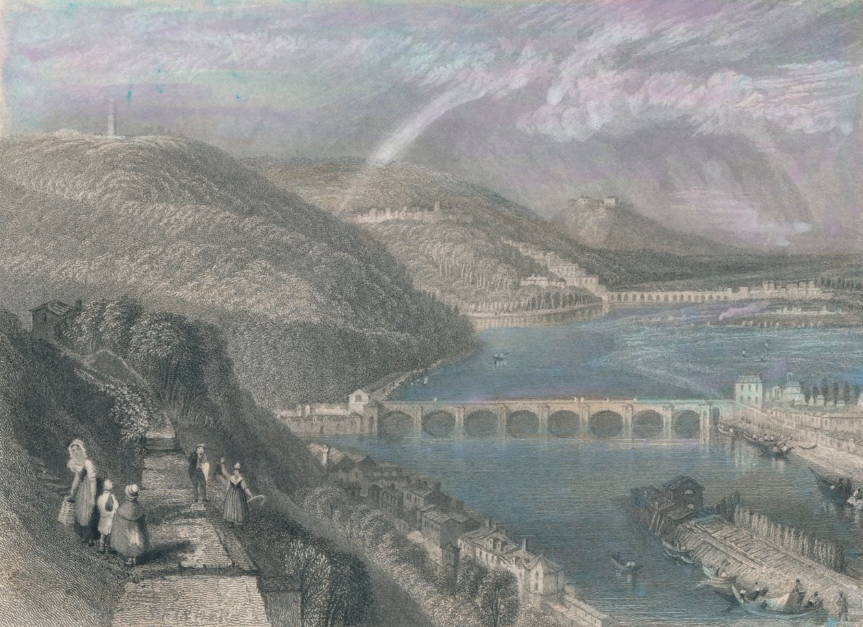 „Most św. Chmury z Sevres”, 1835 autorstwa S Fisher