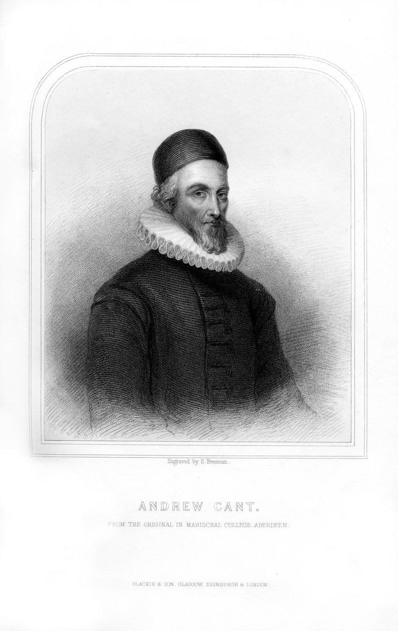 Andrew Cant, prezbiteriański minister i przywódca szkockich przymierzy, 1870. autorstwa S. Freeman