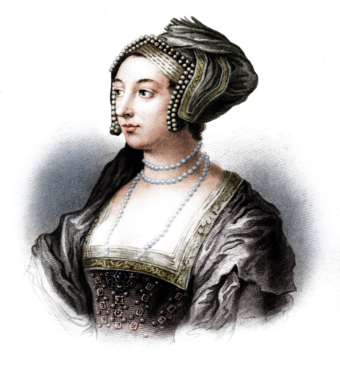 Anna Boleyn, druga żona Henryka VIII, XIX w. autorstwa S. Freeman