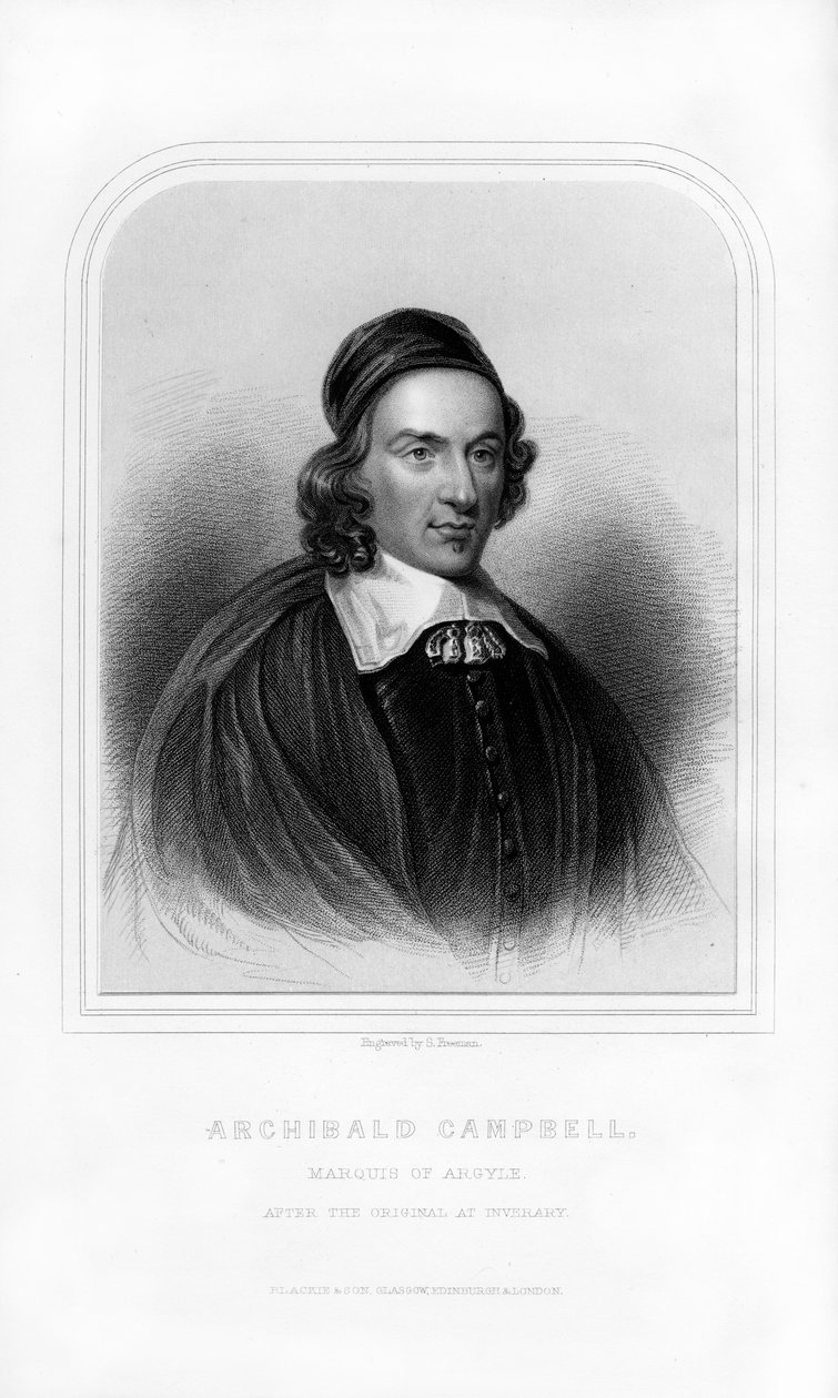 Archibald Campbell, 1. markiz Argyll, szkocki mąż stanu, 1870. autorstwa S. Freeman