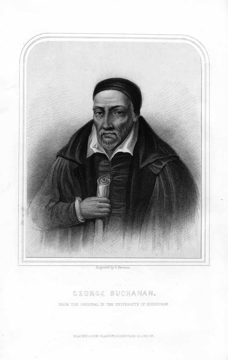 George Buchanan, szkocki historyk i humanista, 1870. autorstwa S. Freeman