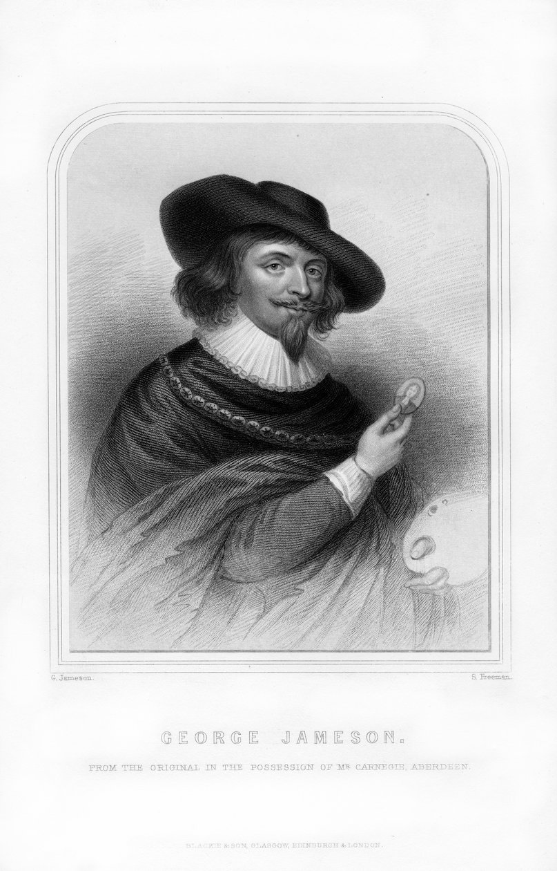George Jamesone, szkocki portrecista, 1870. autorstwa S. Freeman